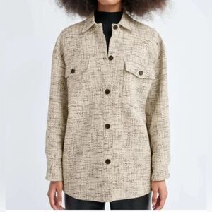 Babaton Joan Tweed Shirt Jacket. 2